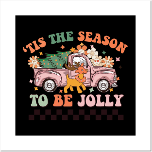 Tis the season to be jolly Farm Christmas Tree Ugly Xmas Sweater Posters and Art